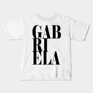 Gabriela Girls Name Bold Font Kids T-Shirt